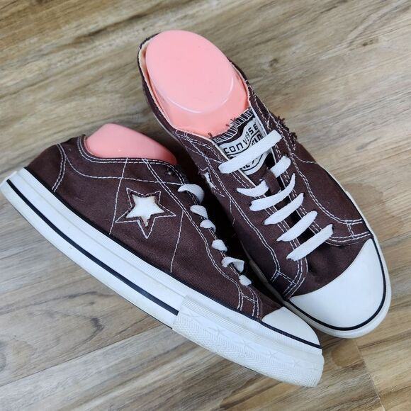 💜Converse One Star Brown Slip-On Low Top Sneakers Size 10 - Picture 4 of 12